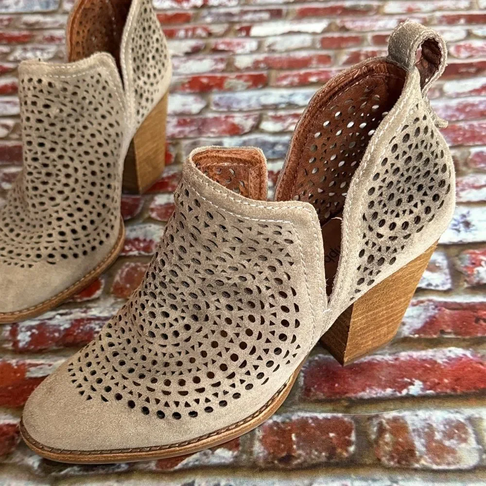 Jeffrey Campbell Taupe Cutout Ankle Booties